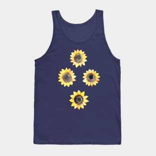 Cheerful Watercolor Sunflowers Tank Top